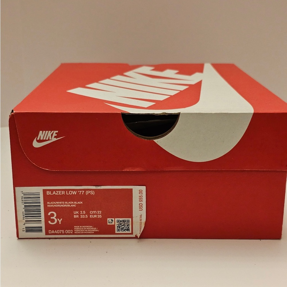 Nike Blazer Low '77 Kids Sneakers - Red and White